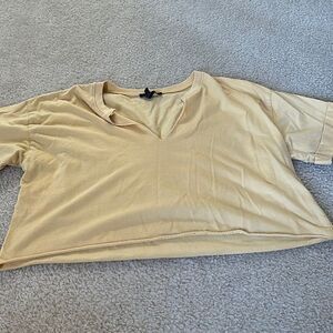 Forever, 21 yellow cropped T-shirt
